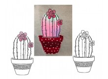 Stickdatei - Kaktus2 Line Art